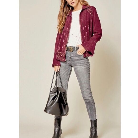 Freebird Vegan Suede Studded Jacket - Picture 7 of 16